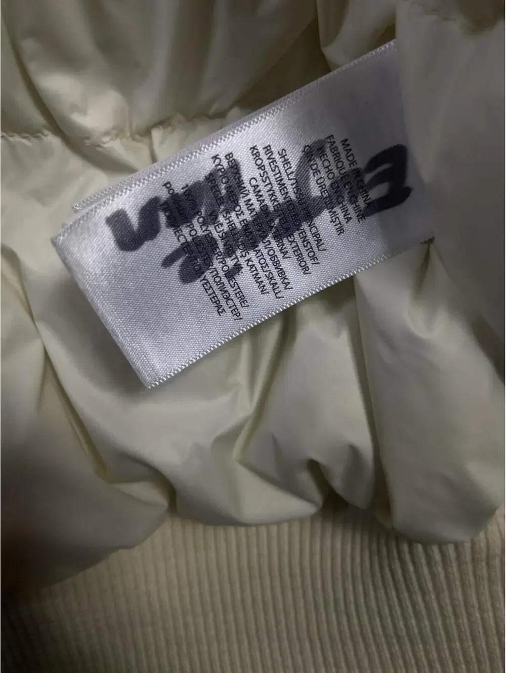 $245 Polo Ralph Lauren Girls Cortina Cream Satin Down Bomber Jacket Sz L 12-14